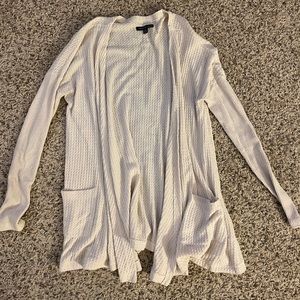 American Eagle cream waffle knit cardigan - medium